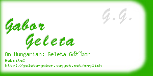 gabor geleta business card